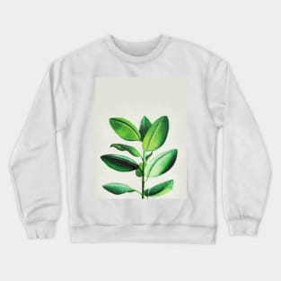 Ficus on White Crewneck Sweatshirt